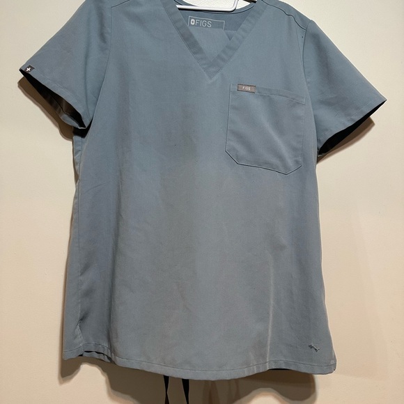 Figs Tops - FIGS Dusty Blue Scrub Set